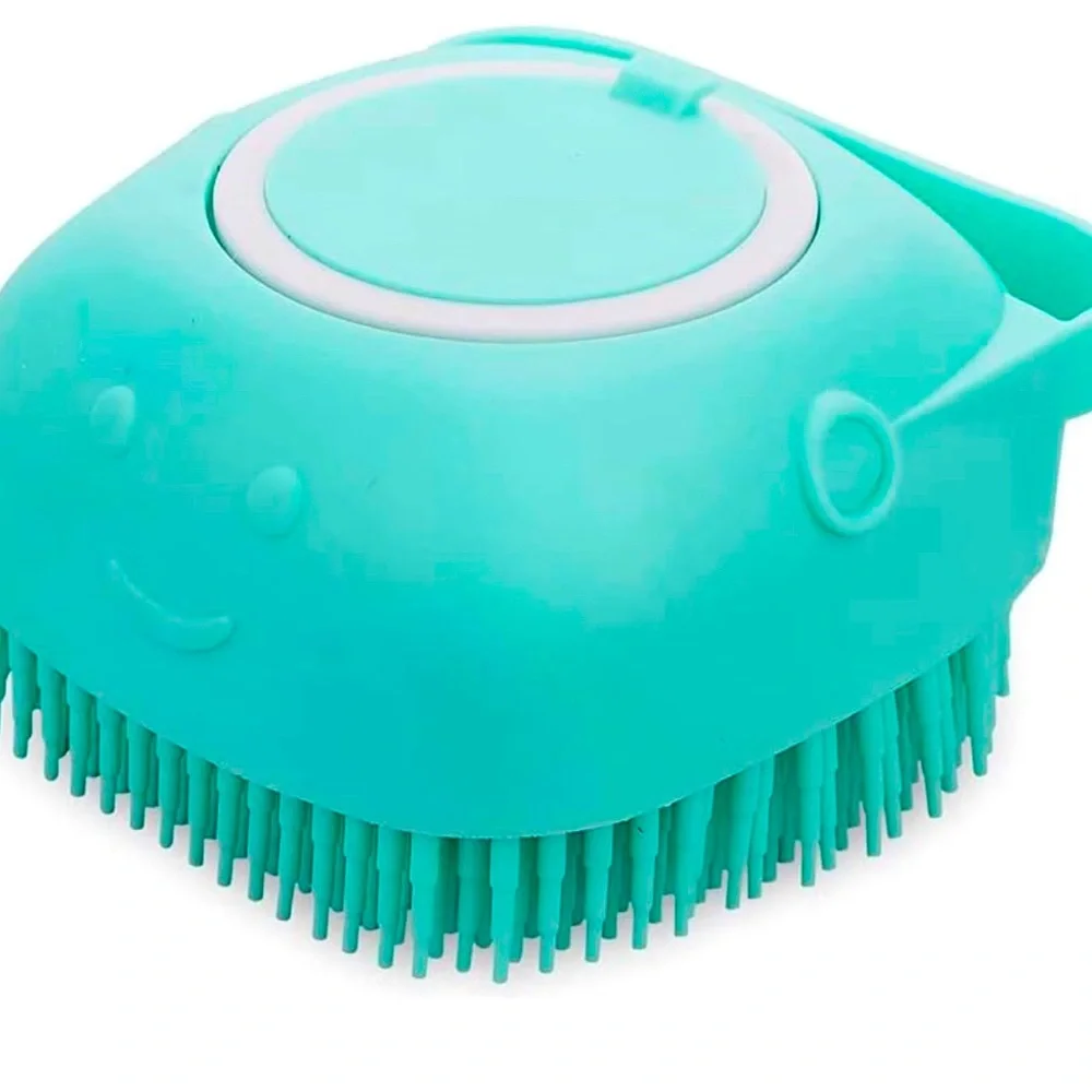 Pet Bath Massage Brush Puppy Dog Cat Grooming Cleaning Soft